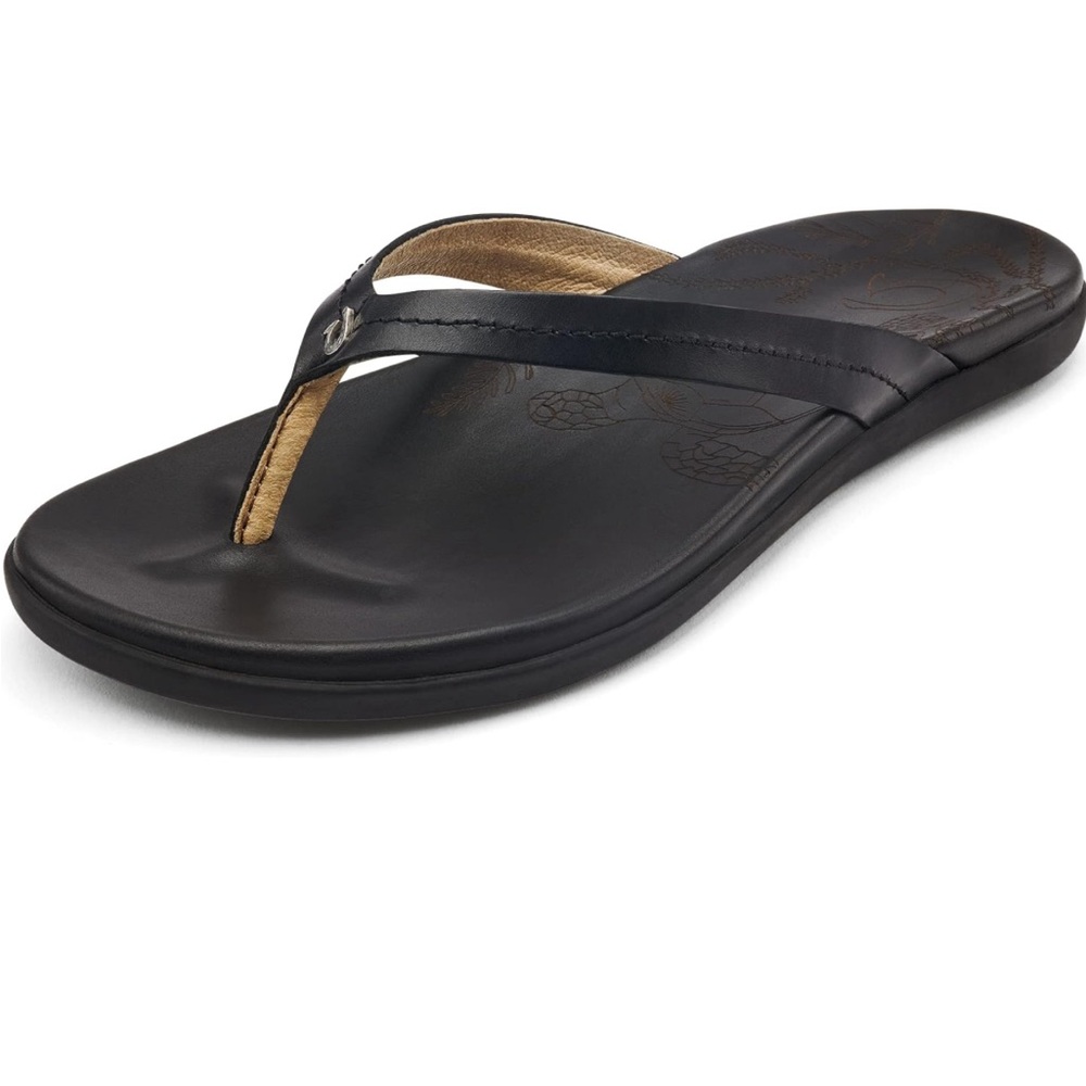 OluKai Women's Honu Leather Beach Sandals (Size 7)